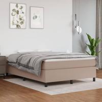 Boxspring met matras kunstleer cappuccinokleurig 140x190 cm - thumbnail