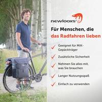 Newlooxs Vigo double fietstas - sportief, waterafstotend, zwart/grijs - thumbnail
