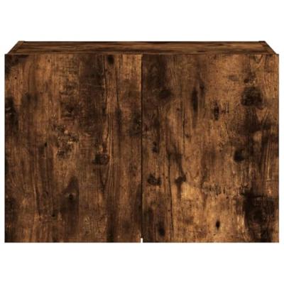 Tv-wandmeubel met LED-verlichting 60x35x41 cm gerookt eiken