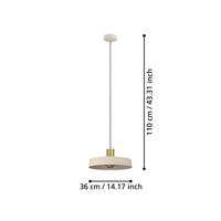 Eglo HanglampValdiola zandbruin Ø 36cm - 900429 - thumbnail