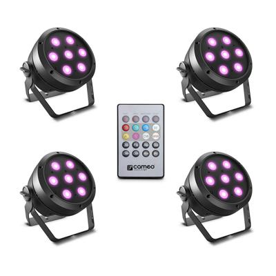 Cameo ROOT PAR 4 SET 1 PAR LED-schijnwerper Aantal LEDs: 7 4 W Zwart