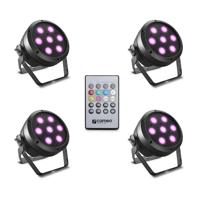 Cameo ROOT PAR 4 SET 1 PAR LED-schijnwerper Aantal LEDs: 7 4 W Zwart - thumbnail