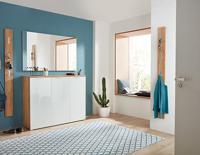 Germania Telde Wit / Eiken Schoenenkast 3-Deuren - thumbnail