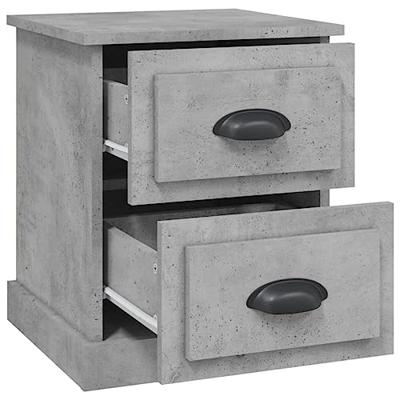 Nachtkastjes 2 st 39x39x47,5 cm bewerkt hout betongrijs
