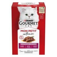Gourmet Mon Petit Intense met rund, kalf, lam natvoer kat 4 x (6 x 50 g) - thumbnail