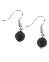 Lavasteen Oorbellen Bol (8 mm) - thumbnail