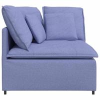 Modulaire hoekmodule bank met kussens 100 cm jeansblauw - thumbnail