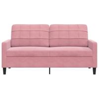 Tweezitsbank 140 cm fluweel roze - thumbnail