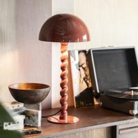 By-Boo Tafellamp 'Luox' 50cm hoog, kleur Koraalrood - thumbnail