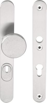 Formani Basics LB60-28KT massieve veiligheidsschilden met kerntrekbeveiliging knop/kruk SKG*** PC92 - PVD mat RVS