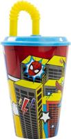 Beker met Rietje Spider-Man CZ11366 430 ml - thumbnail