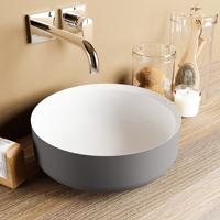 MONDIAZ COSS Waskom solid surface 36cm kleur DarkGrey / Talc - thumbnail