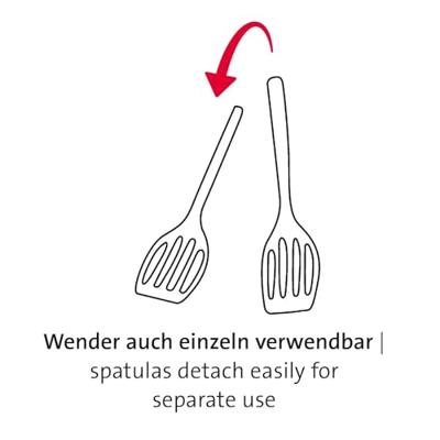 Westmark dubbele bakspaan zilver - thumbnail