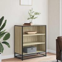 Dressoir 68x35x76 cm bewerkt hout en metaal sonoma eikenkleur - thumbnail