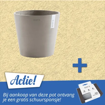 Ecopots Amsterdam kunststof bloempot Taupe - Ø 27,3 cm Ecopots Amsterdam kunststof bloempot Taupe - Ø 27,3 cm