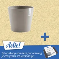 Ecopots Amsterdam kunststof bloempot Taupe - Ø 27,3 cm - thumbnail