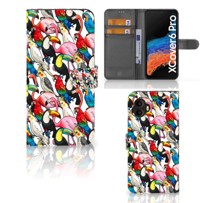 Samsung Galaxy Xcover 6 Pro | Telefoonhoesje | Met pasjeshouder | Birds