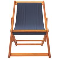 Strandstoelen 2 st inklapbaar stof blauw - thumbnail