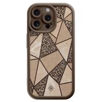 iPhone 15 Pro Max bruine case - Leopard abstract - thumbnail