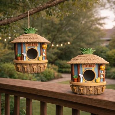 Tiki Bar Vogelhuisje - Weerbestendig - 19x17x17 cm