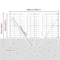 Weidehekwerk Zilver 50 x 1.2 m Gegalvaniseerd staal - thumbnail
