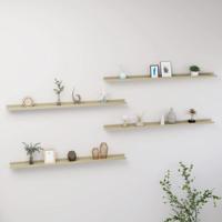 Wandschappen 4 st 115x9x3 cm sonoma eikenkleurig - thumbnail