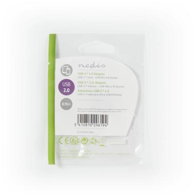 Nedis CCGP60910BK Adapter Usb 2.0 Type-c Male - Micro B Female Zwart