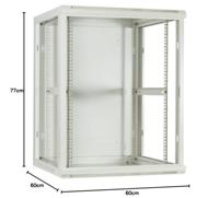 DSI 15U witte wandkast met glazen deur - DS6615W server rack - thumbnail