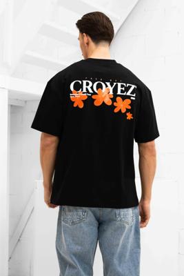 Croyez Homme Botanique T-shirt Cra80026009 Print T-shirts 49020 Black/orange