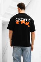 Croyez Homme Botanique T-shirt Cra80026009 Print T-shirts 49020 Black/orange - thumbnail