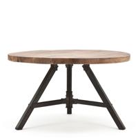 By-Boo Salontafel Discus 60x60 - Bruin/Zwart - Rond - thumbnail