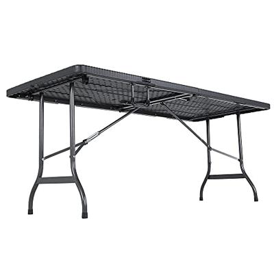 Tuintafel Zwart Polyrattan Look 180x75x73cm opvouwbaar