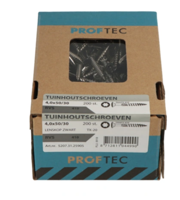 Proftec Tuinhoutschroef Rvs-410 Lk Zwarte Kop +Snijpunt Torx TX20 4.0X60/35 | 200 stuks - 5207.31.26005 - thumbnail