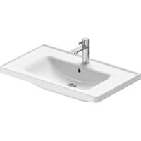 Wastafel Duravit D-Neo Met Rand Overloop Kraanvlak 1 Kraangat 80 cm Hoogglans Wit Duravit - thumbnail