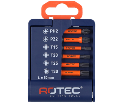 Rotec Bitset | IMPACT | 6-delig | E6.3 x 50mm | PH-PZ-T - 825.0135