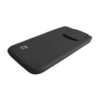MDA HOUTREXTAIPH5 zwart etui echt leer beschermhoes met automatische uittrekhulp voor Apple iPhone 5 - thumbnail