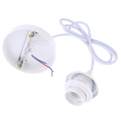 E27 lamp houder DIY plafond kroonluchter gloeilampen schroef base socket kabel lengte: 1M (wit)