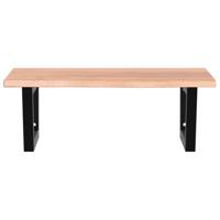 Badkamer wandschap staal en massief eikenhout - thumbnail