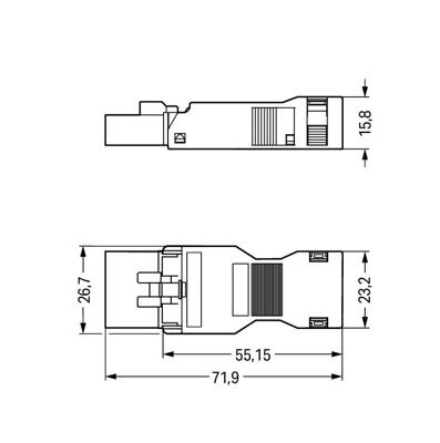 WAGO 890-115 Netstekker WINSTA MINI Stekker, recht Totaal aantal polen: 5 13 A Zwart 50 stuk(s)