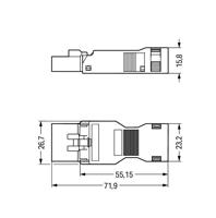 WAGO 890-115 Netstekker WINSTA MINI Stekker, recht Totaal aantal polen: 5 13 A Zwart 50 stuk(s) - thumbnail