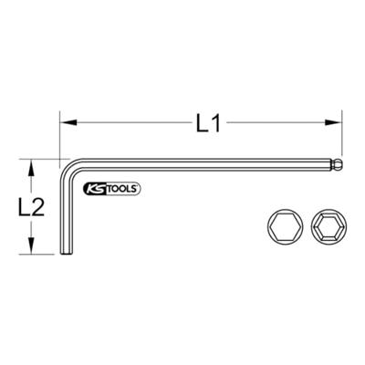 KS Tools 151.2406 Haakse schroevendraaier T 40