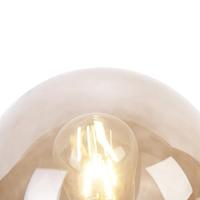 QAZQA Art deco tafellamp messing met smoke glas - Pallon - thumbnail