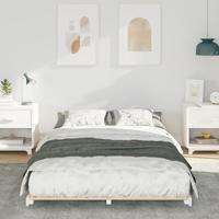 Bedframe Wit 135 x 190 cm Massief grenenhout - thumbnail
