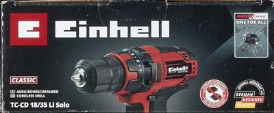 Einhell accu boor-/schroefmachine tc-cd 18/35 li solo - power x-change - 18 v/li-ion - 35 nm - 0-550 t/min - 10 mm snelspanboorkop - excl. accu en lader