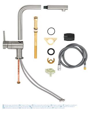 GROHE Minta Keukenkraan - hoog - uittrekbare l uitloop - supersteel geborsteld 32168dc0