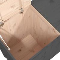 Wasmand 88,5x44x76 cm massief grenenhout grijs - thumbnail