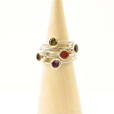 Zilveren Dakini Ring Mt. 7/55 Handgesmede uit Nepal