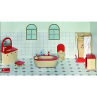 Goki poppenhuis meubeltjes badkamer - thumbnail