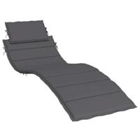VidaXL Ligbedkussen 186x58x3 cm oxford stof antracietkleurig - thumbnail