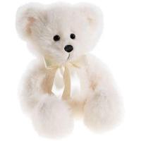 Heunec Beer klassiek met strik, crème (23cm) - thumbnail